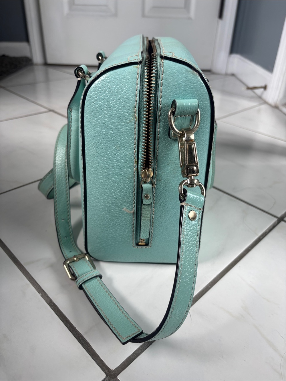 kate spade Tiffany blue dome satchel with detachable strap - Picture 4 of 4